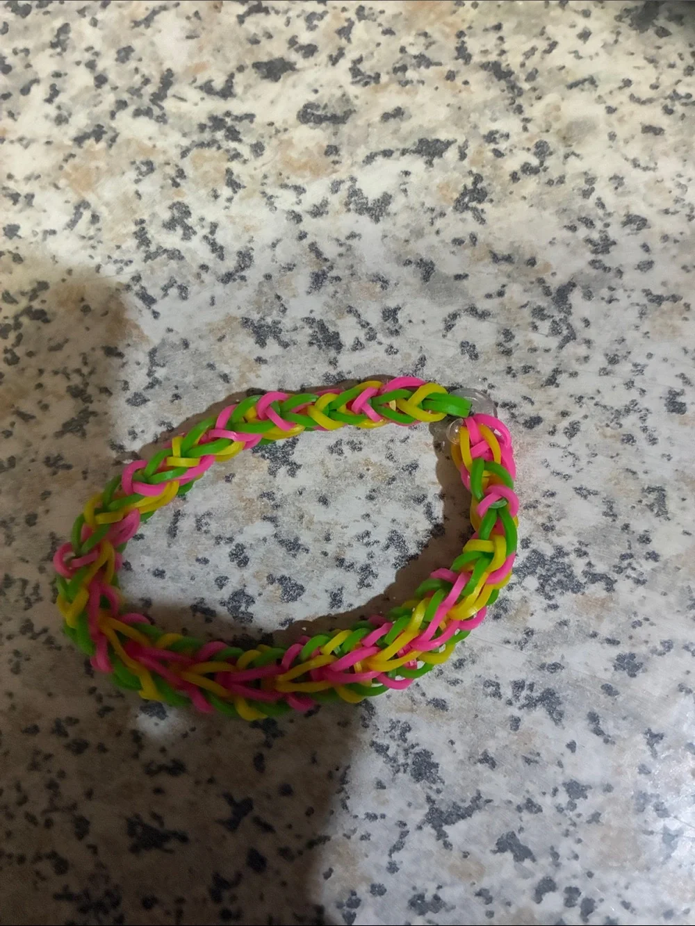 Colorful Neon Kids Stretch Bracelet - Pink, Green & Yellow